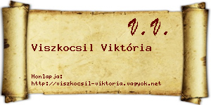 Viszkocsil Viktória névjegykártya