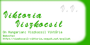 viktoria viszkocsil business card